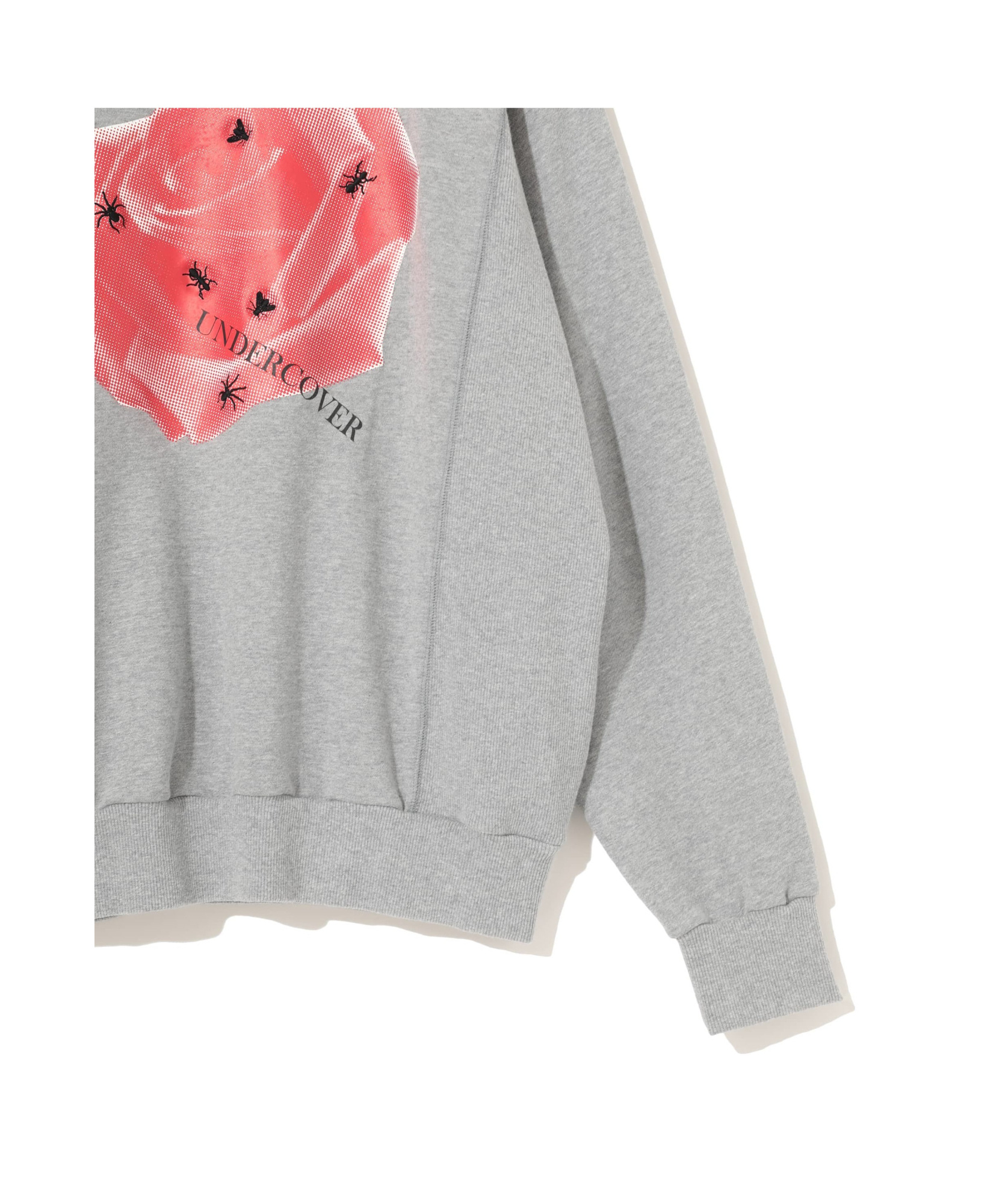 UNDERCOVER ROSE-APPLIQU� COTTON SWEATSHIRT 