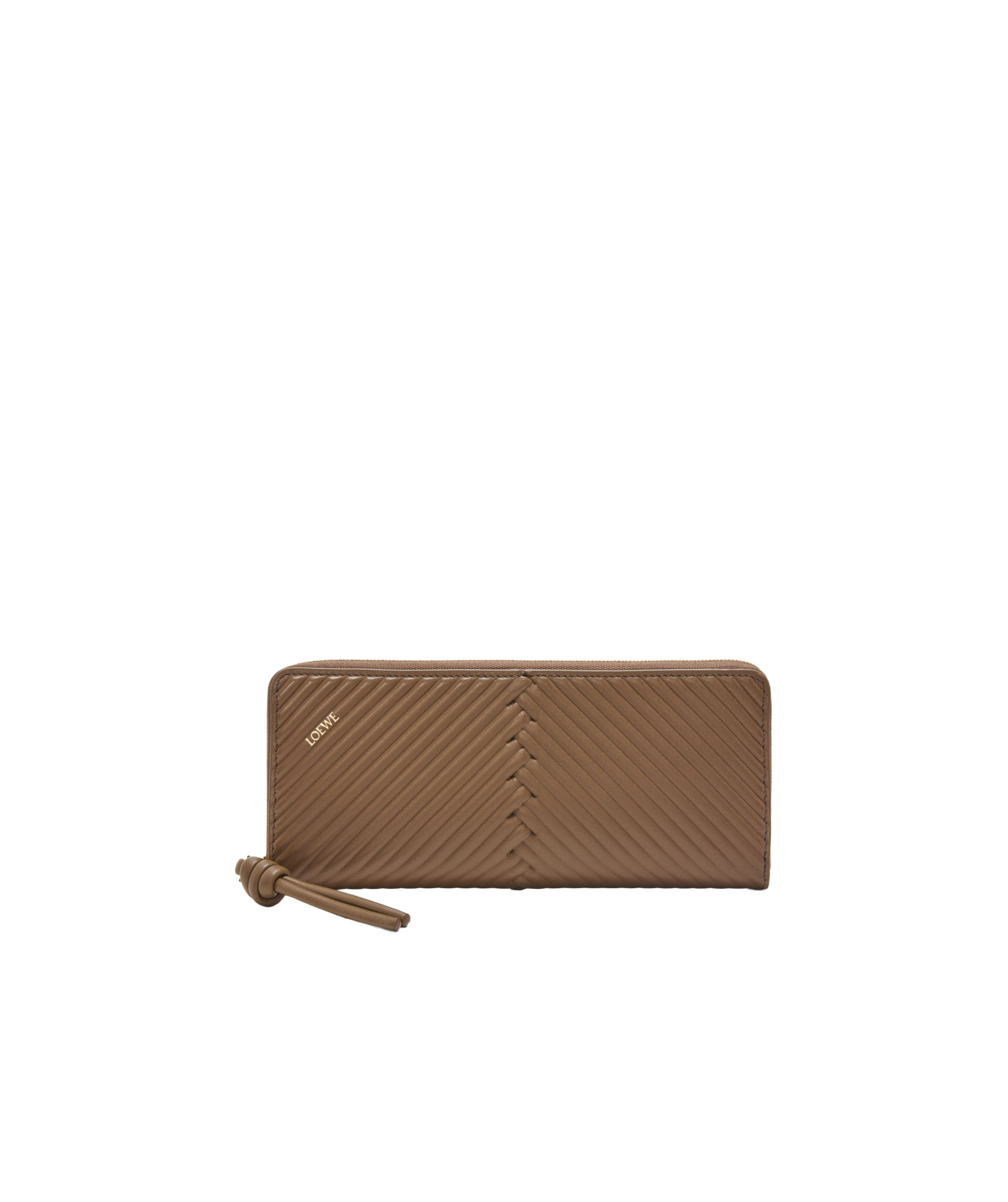 Loewe Logo Zipper Wallet In Brown