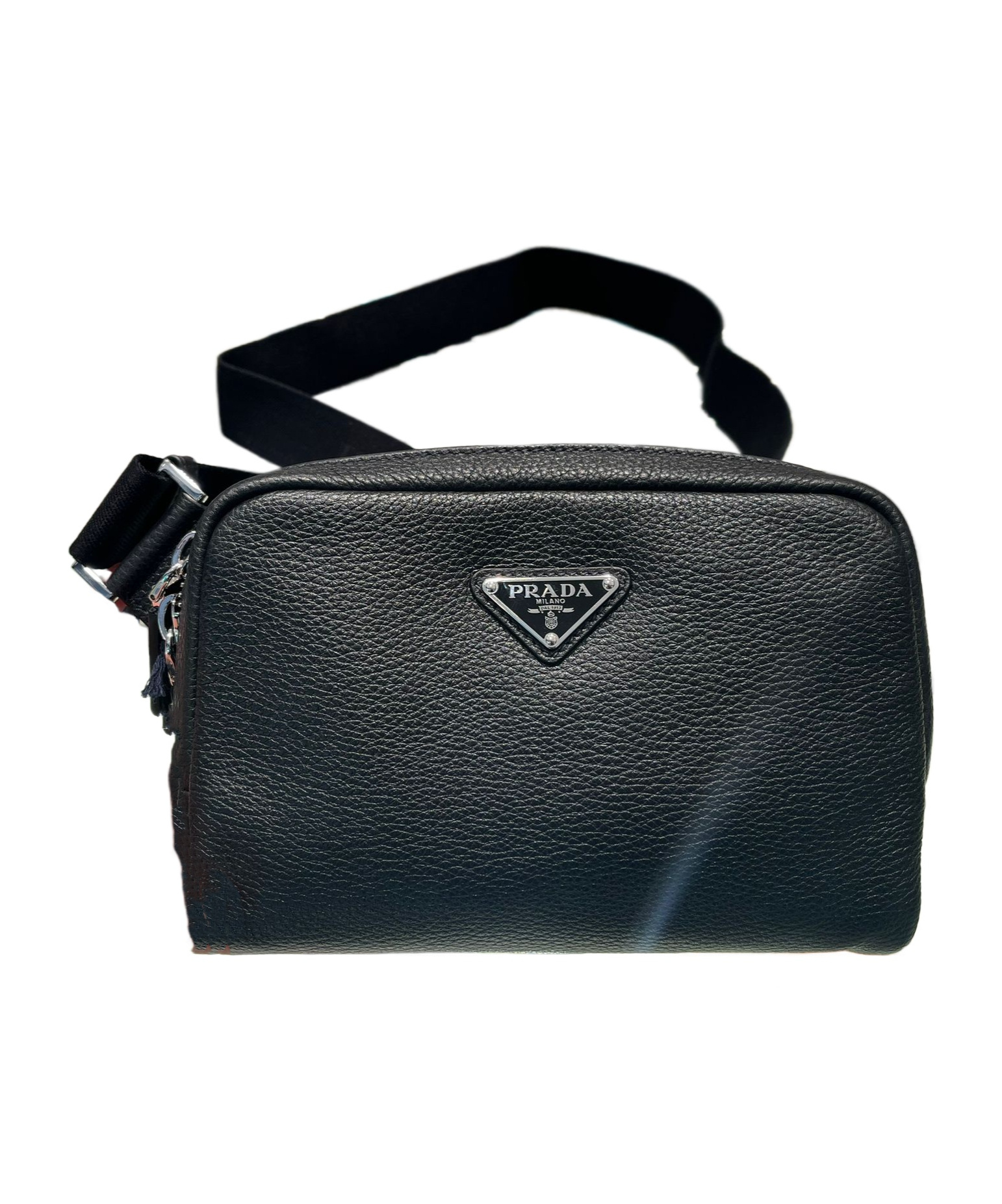 PRADA PRADA BRIQUE SAFFIANO ZIPPED CROSSBODY BAG