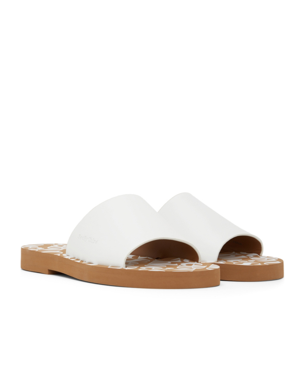 Shop See By Chloé Essie Slide Open-toed Slippers In White