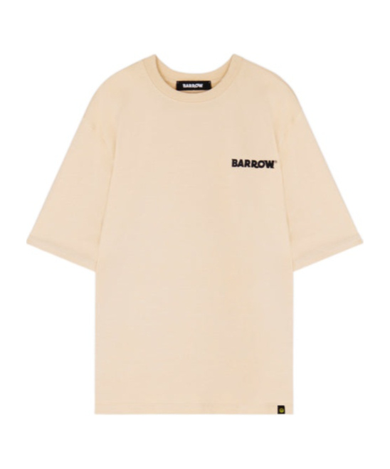 Barrow Unisex Crew Neck T-shirt With Back Smile In Nude