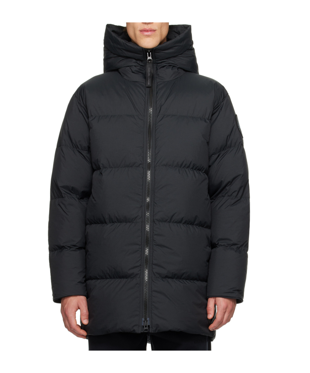 Canada Goose Lawrence Logo Down Jacket In Black