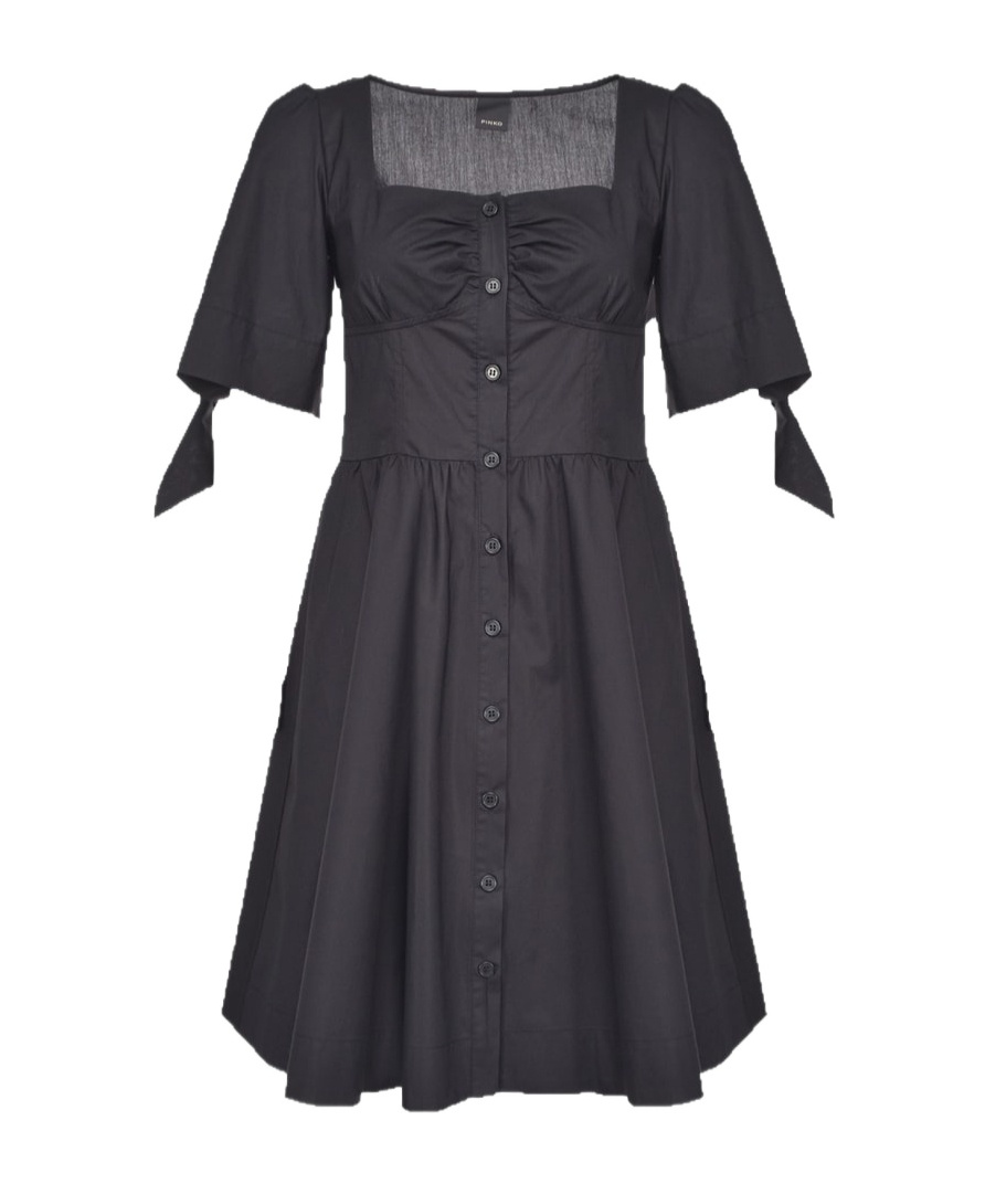 Pinko Short Sleeve Dress In Black