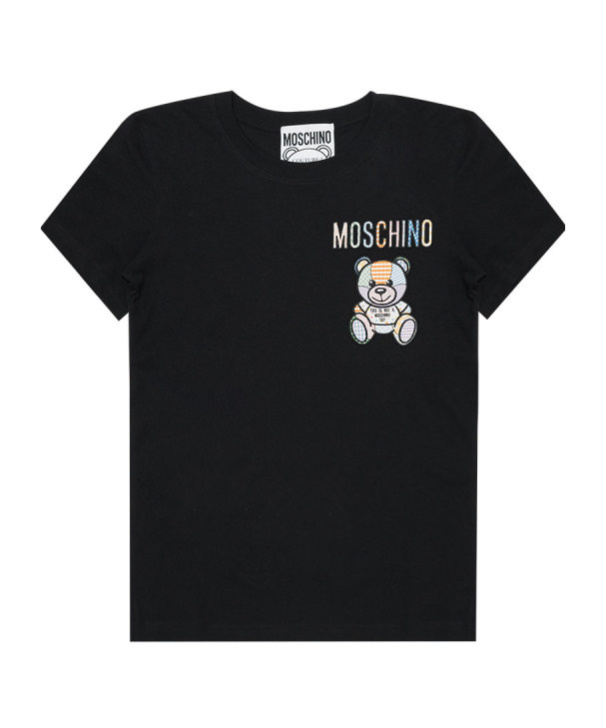 Moschino Logo Details Short-sleeved T-shirt In Black
