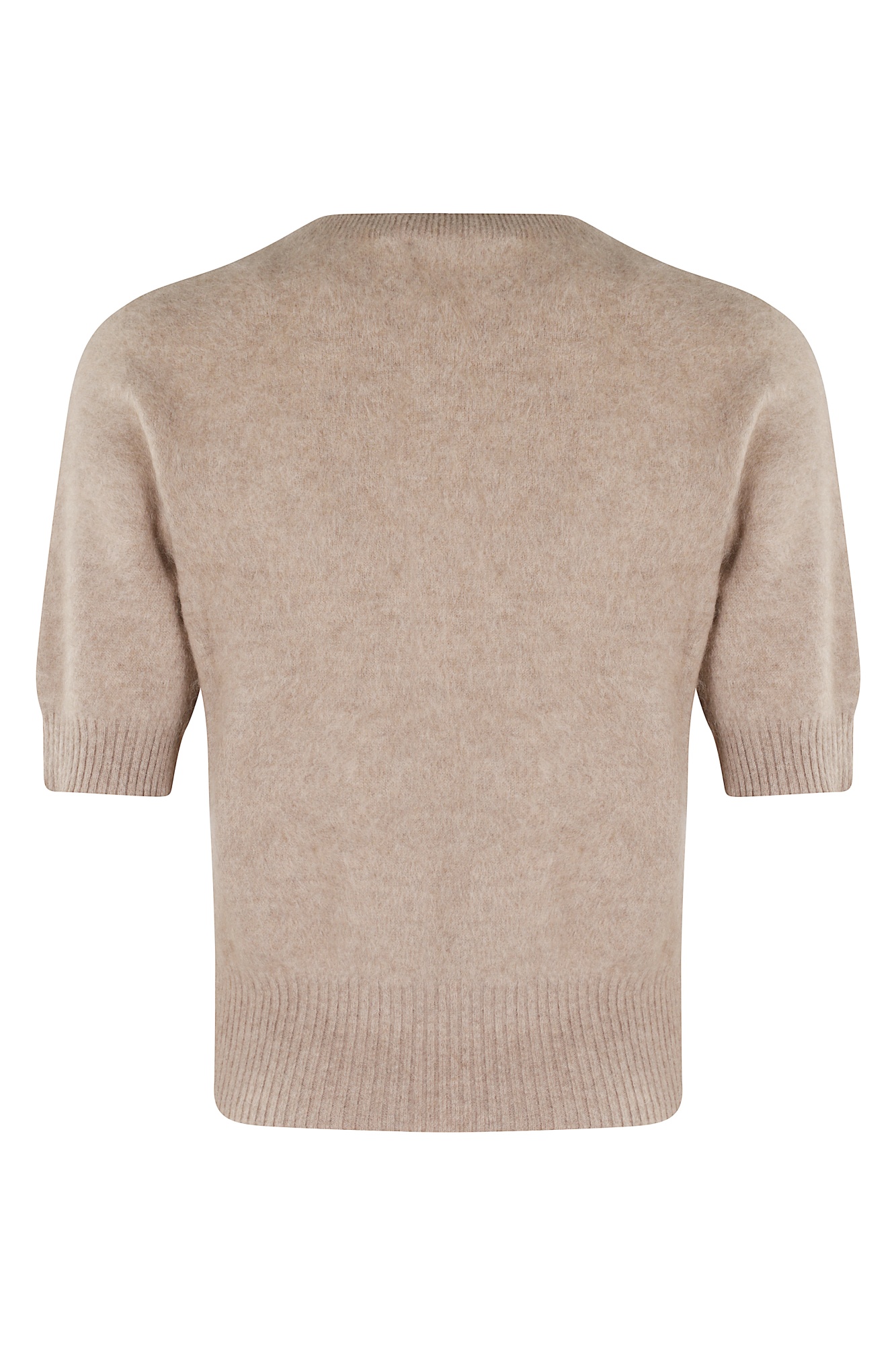 Seventy Mud Cashmere Sweater With Classic Crew Neck In Nude