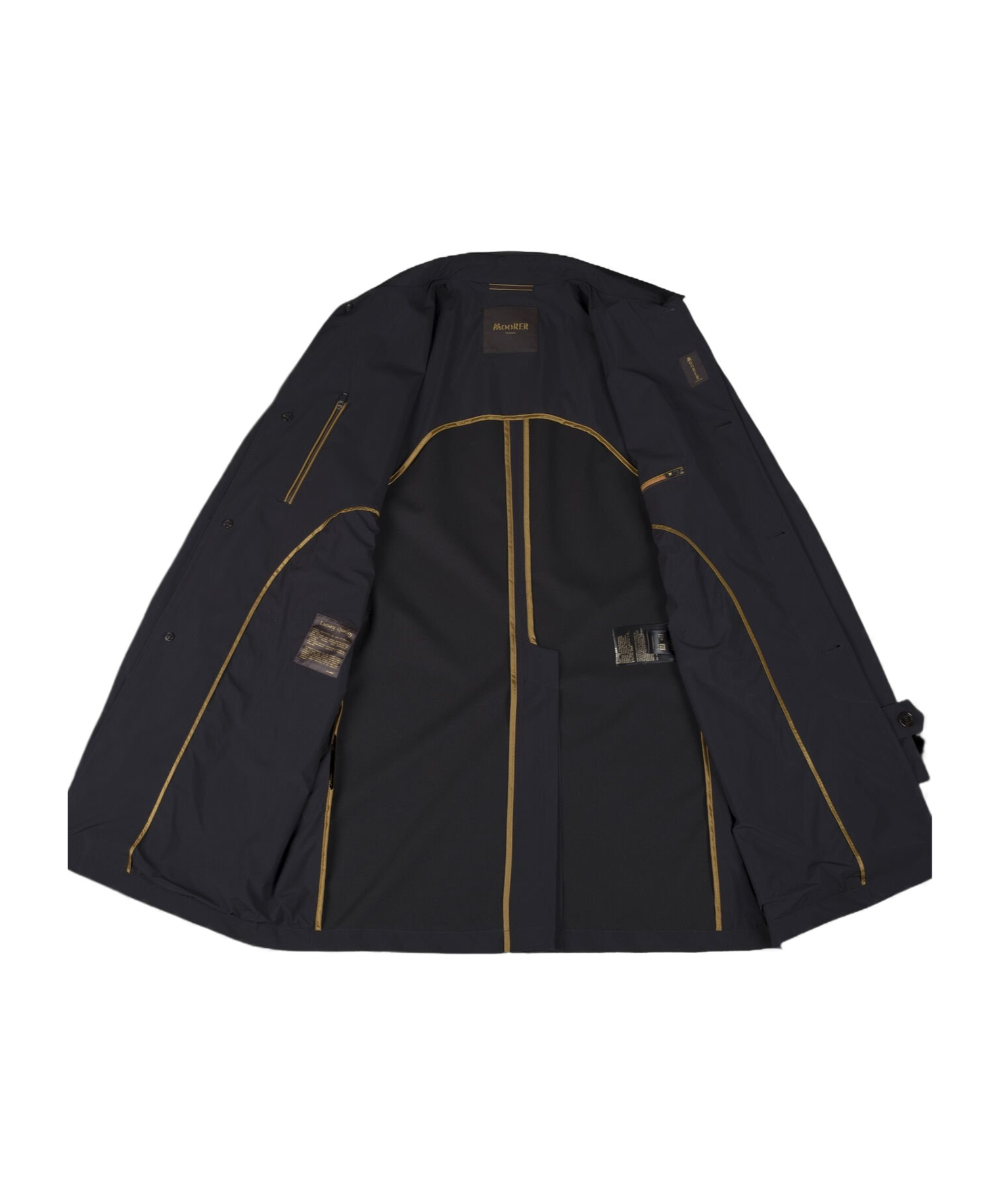 Moorer Vittor Buttoned Coat In Blue