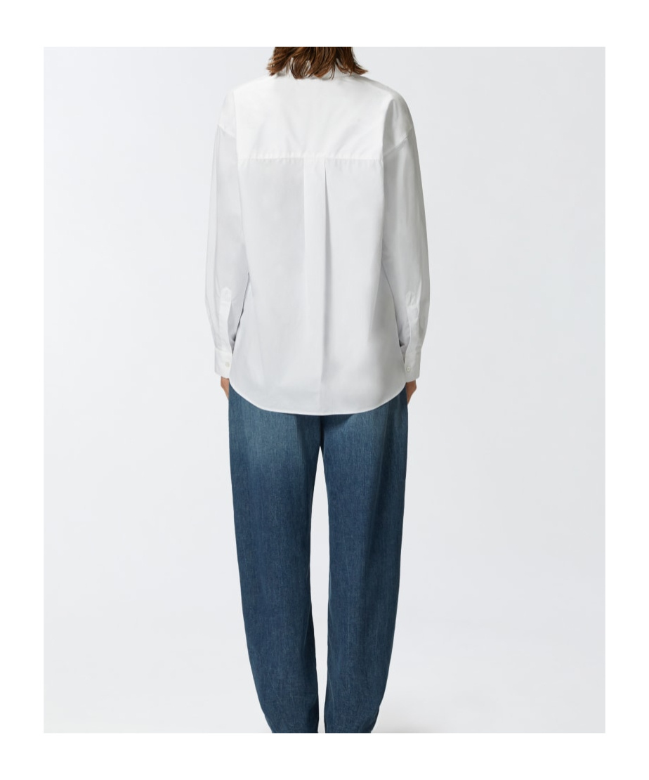 Pinko Oversize Poplin Shirt In White