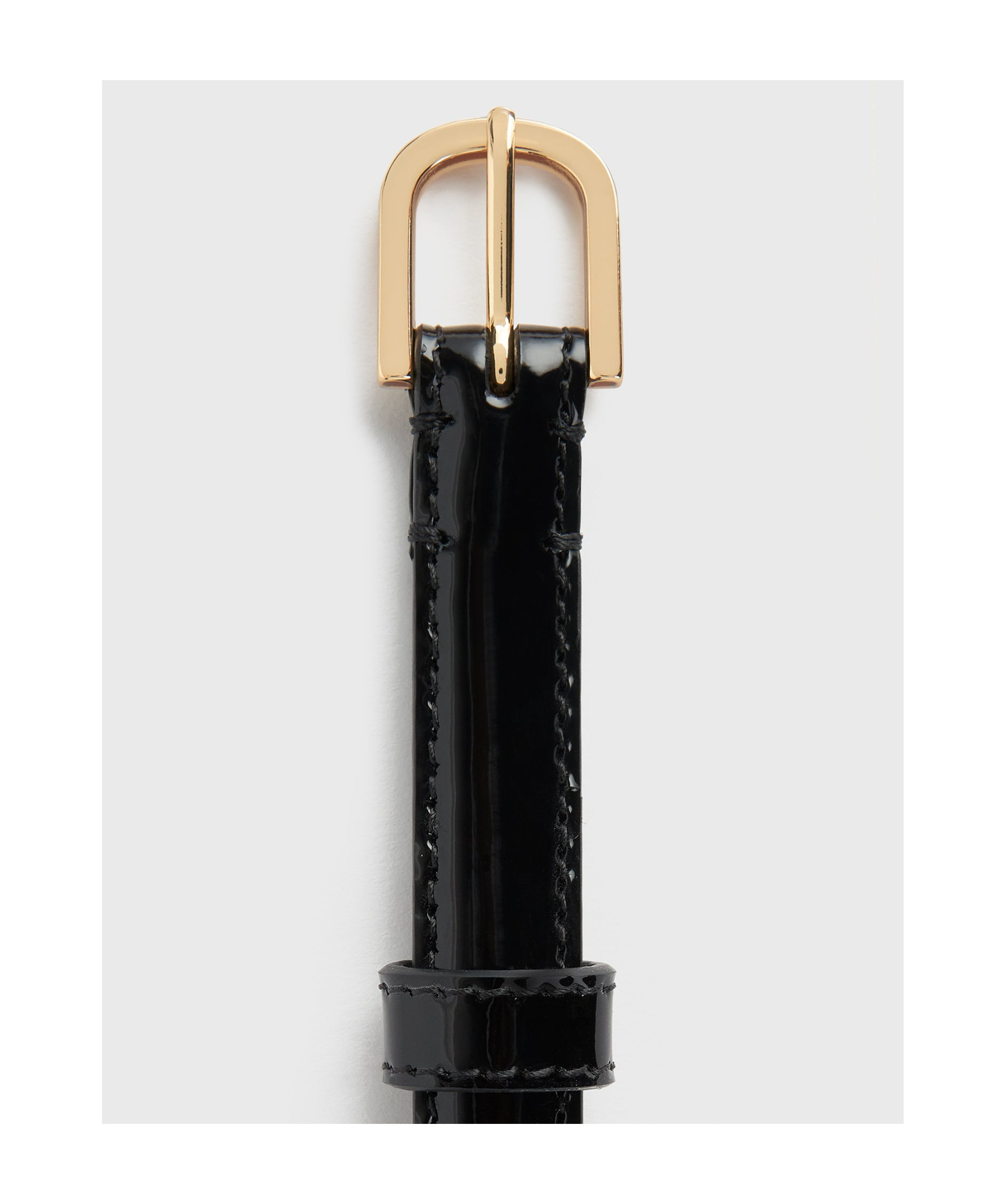 Totême Thin Patent-leather Belt In Black