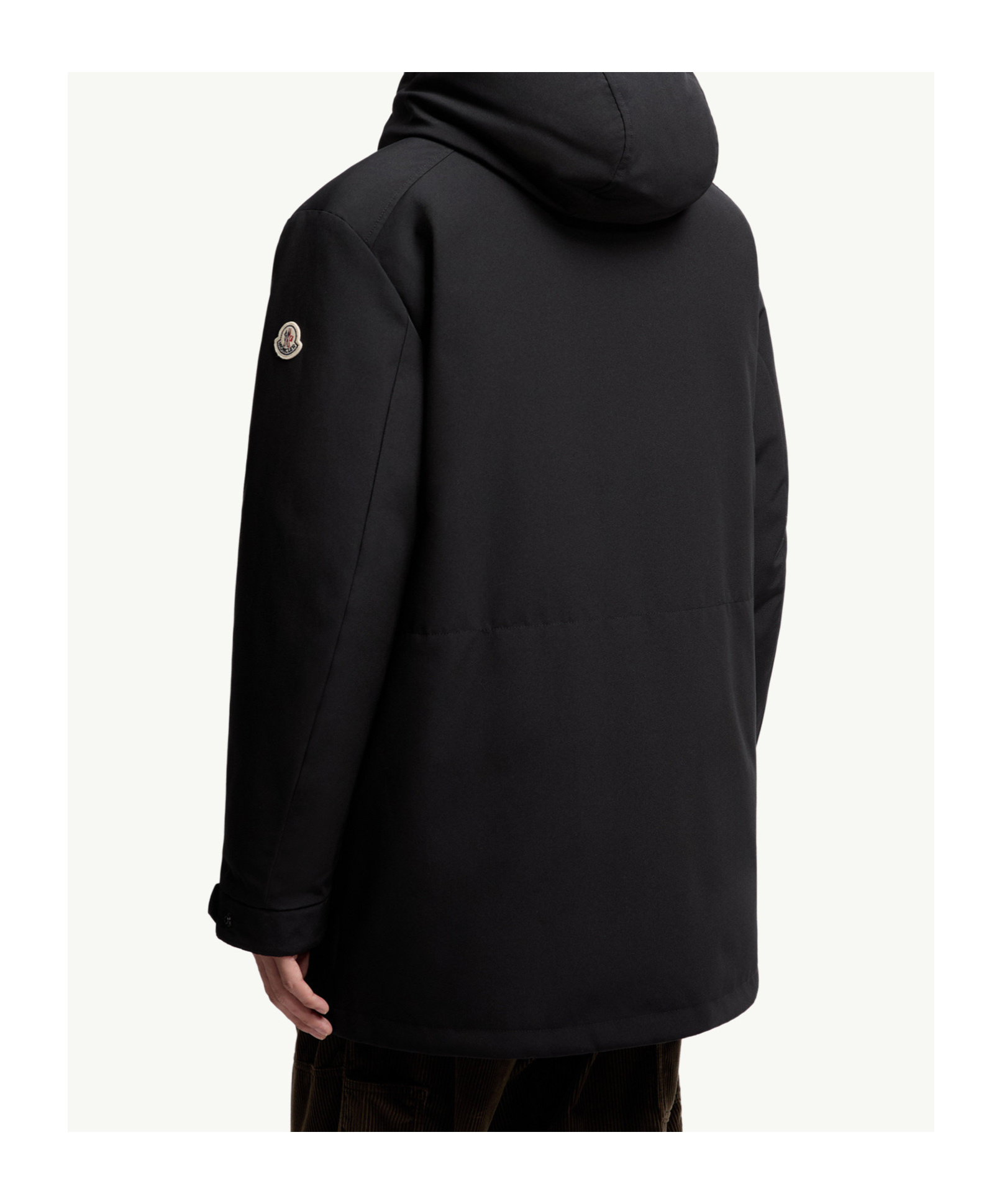 Moncler Mens Black Livradois Logo-patch Down Parka Jacket In Black