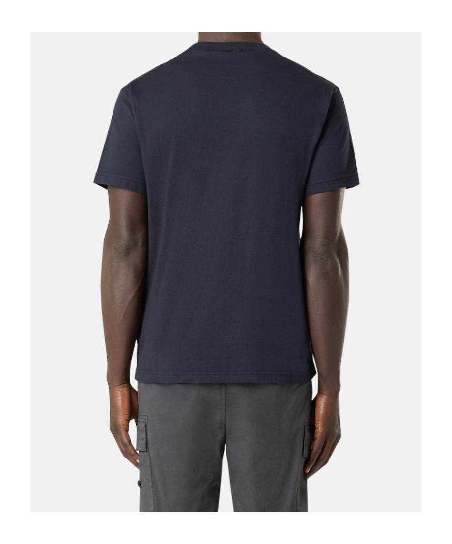Stone Island Compass Patch Cotton Jersey T-shirt Clothing In Blue