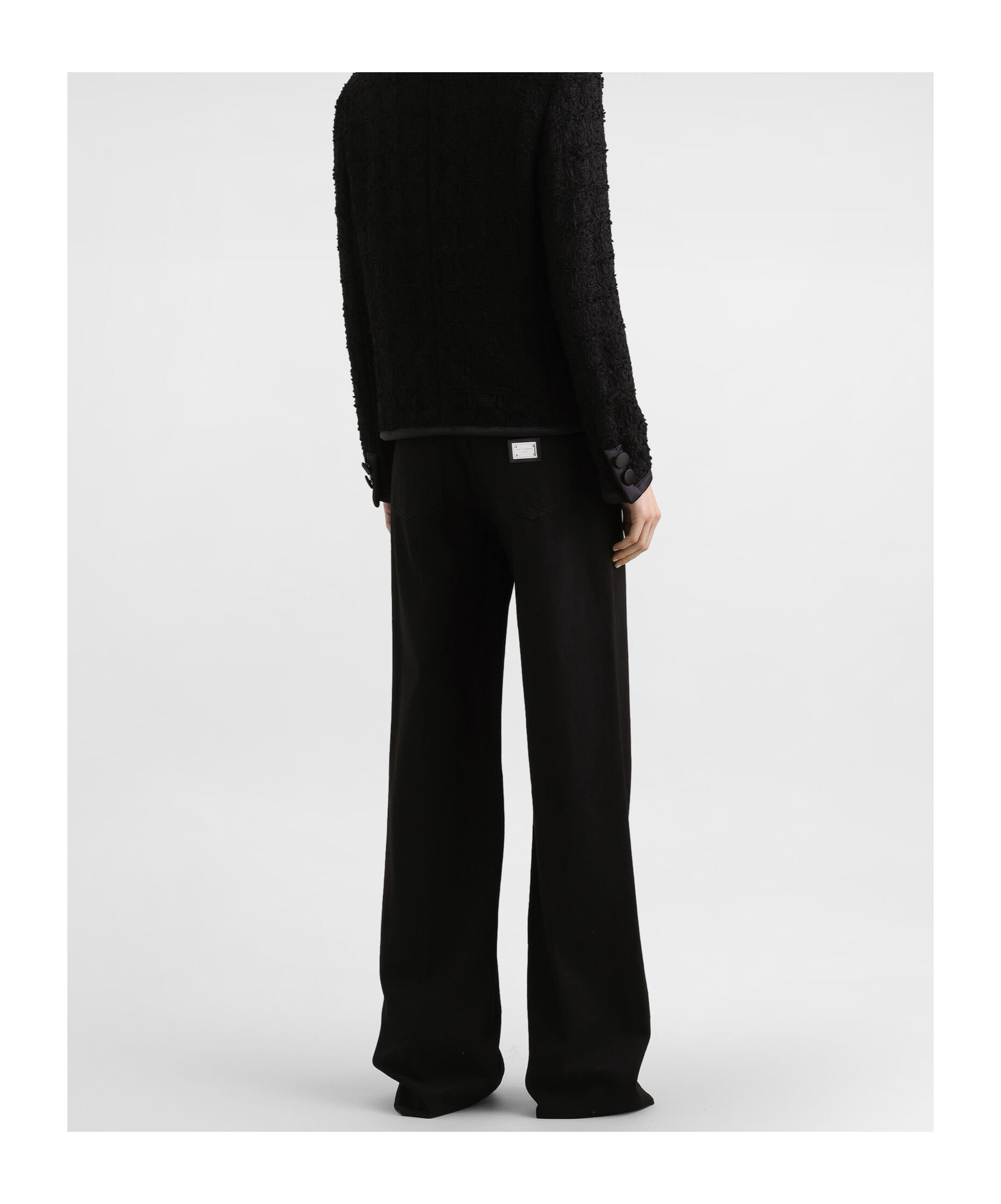 Dolce & Gabbana Five-pocket Flared Straight Jeans In Black