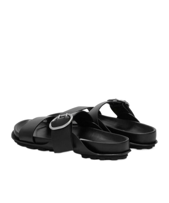 Jil Sander Flat Sandals In Black