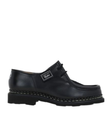 Paraboot Logo Patch Lace-up Shoes In Black