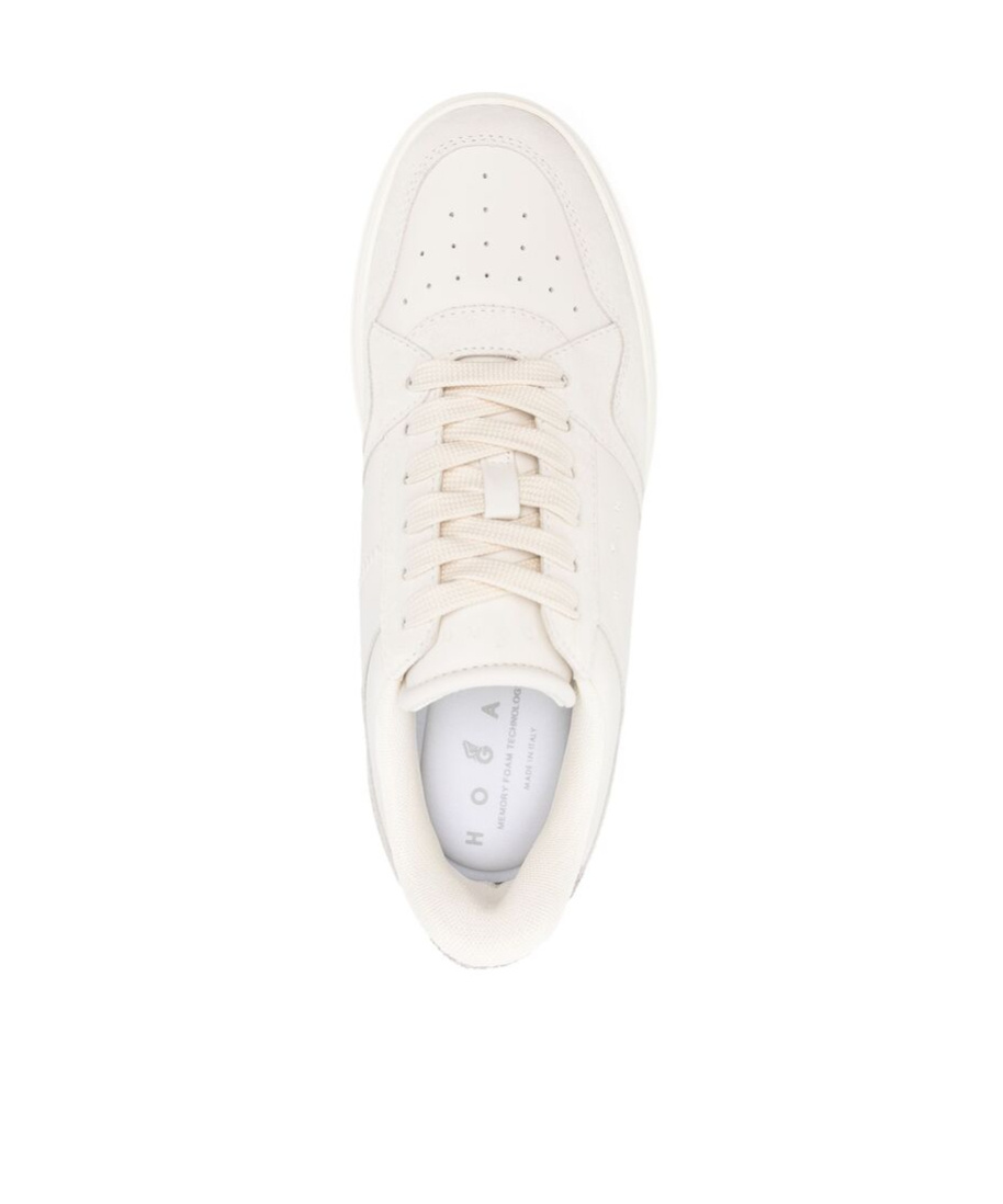 Hogan Thick Sole Laced Sneakers In White
