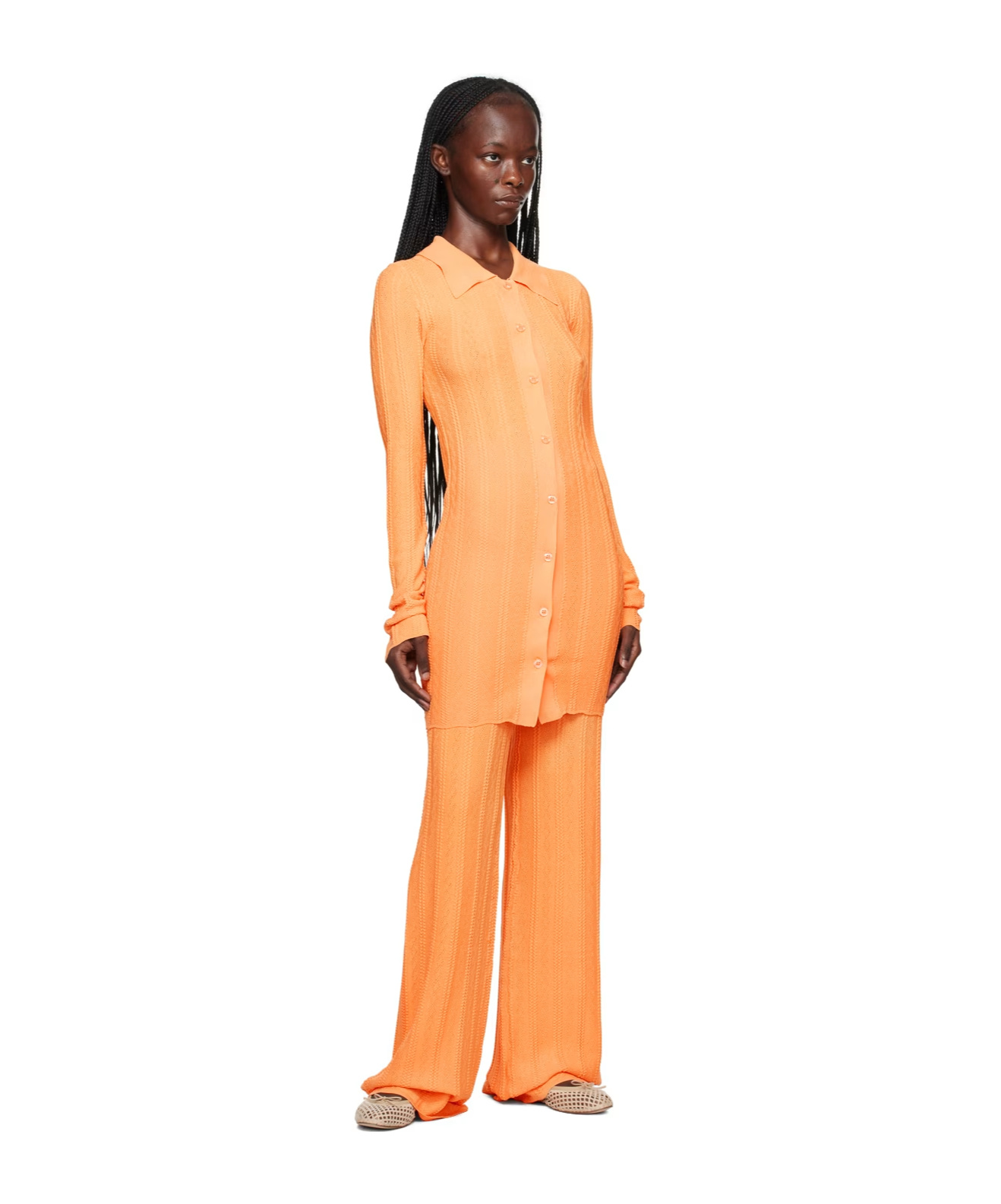 Remain Birger Christensen Button-down Cardigan In Orange