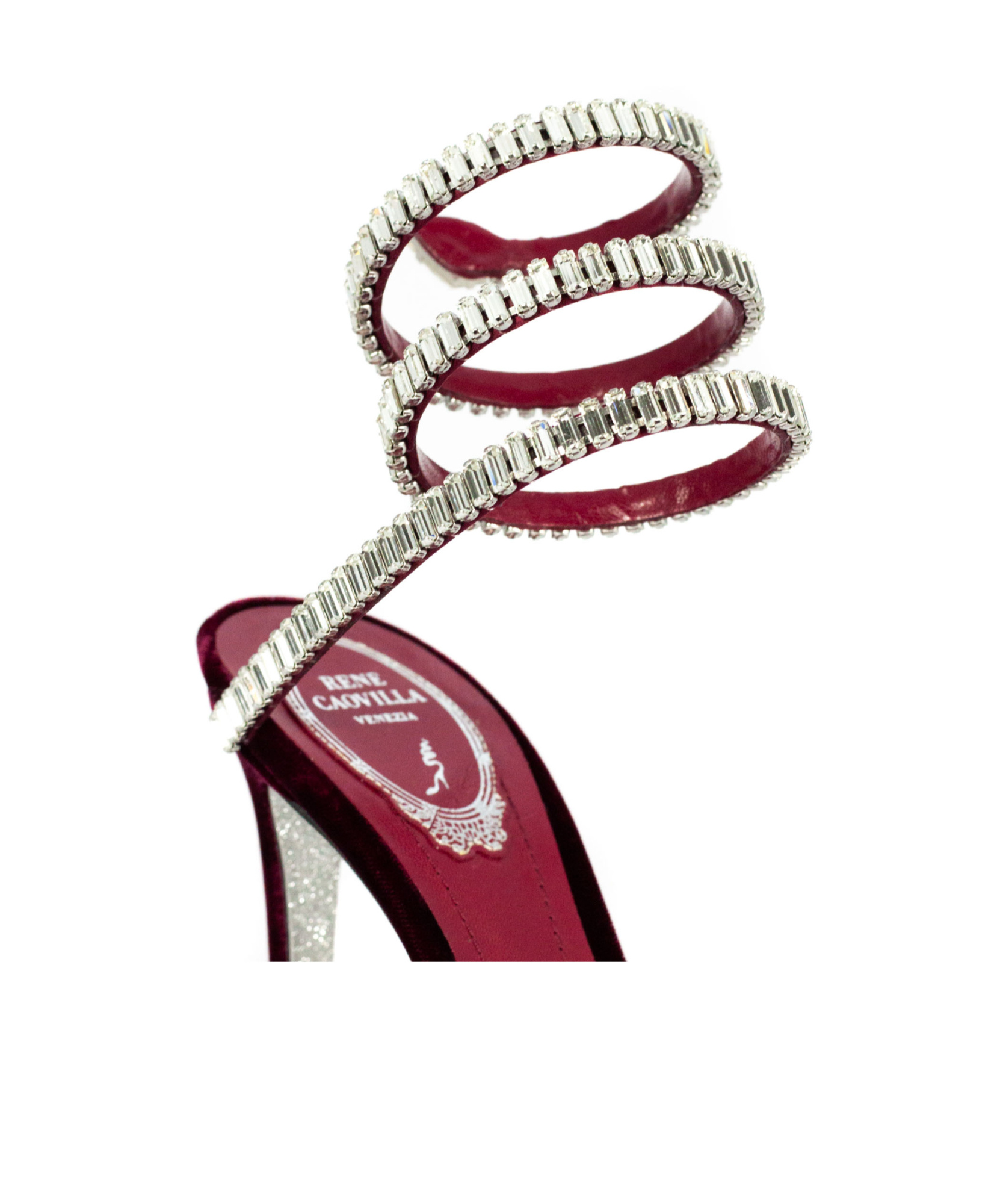 René Caovilla Round-toe High-heeled Sandals In Red