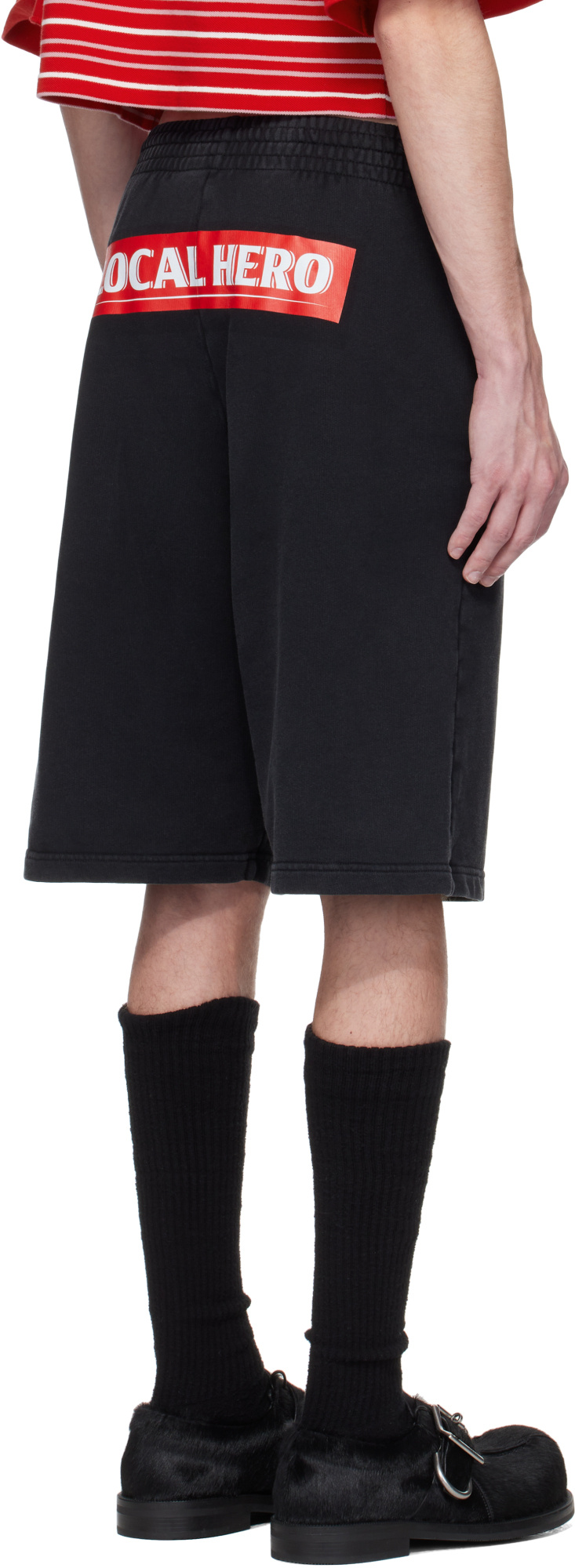 Martine Rose Elastic Waist Shorts In Black