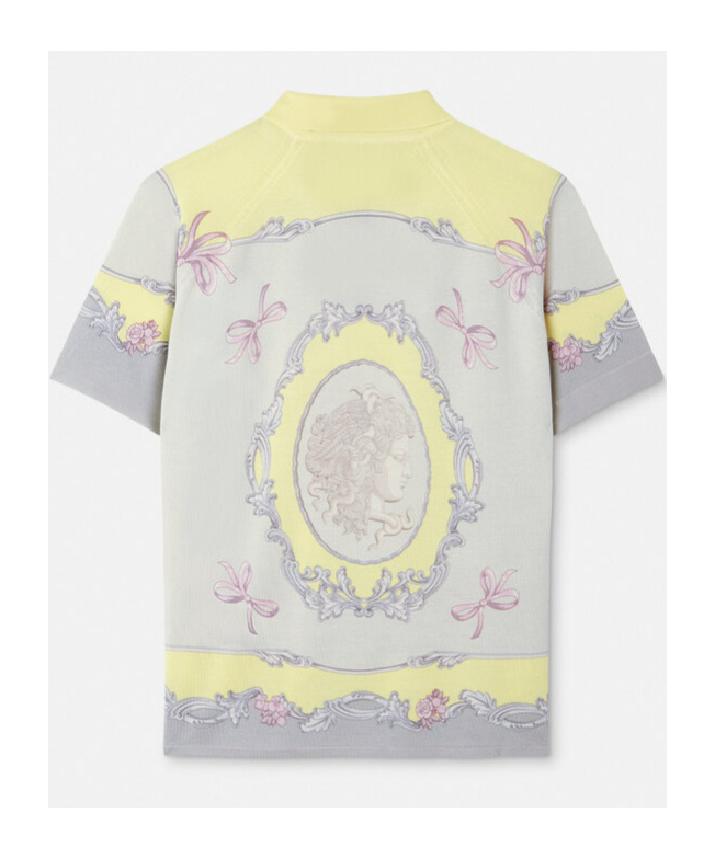 Versace Cameo Long-sleeved Silk Shirt