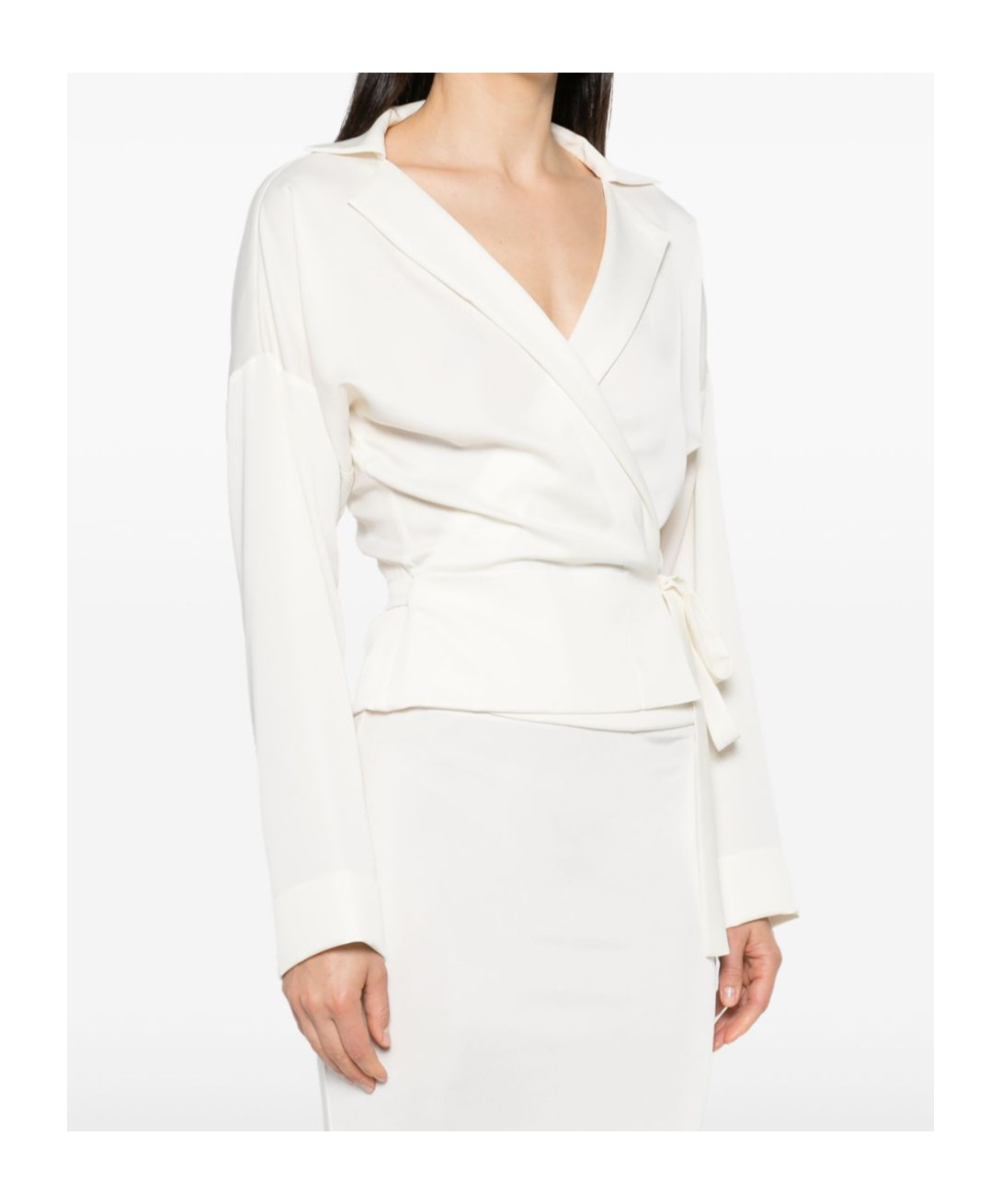 Shop Philosophy Di Lorenzo Serafini Wrap Blouse In White