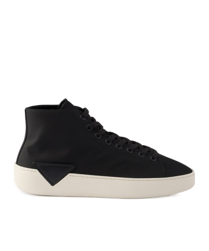 Prada High-top Re-nylon Sneakers In Black