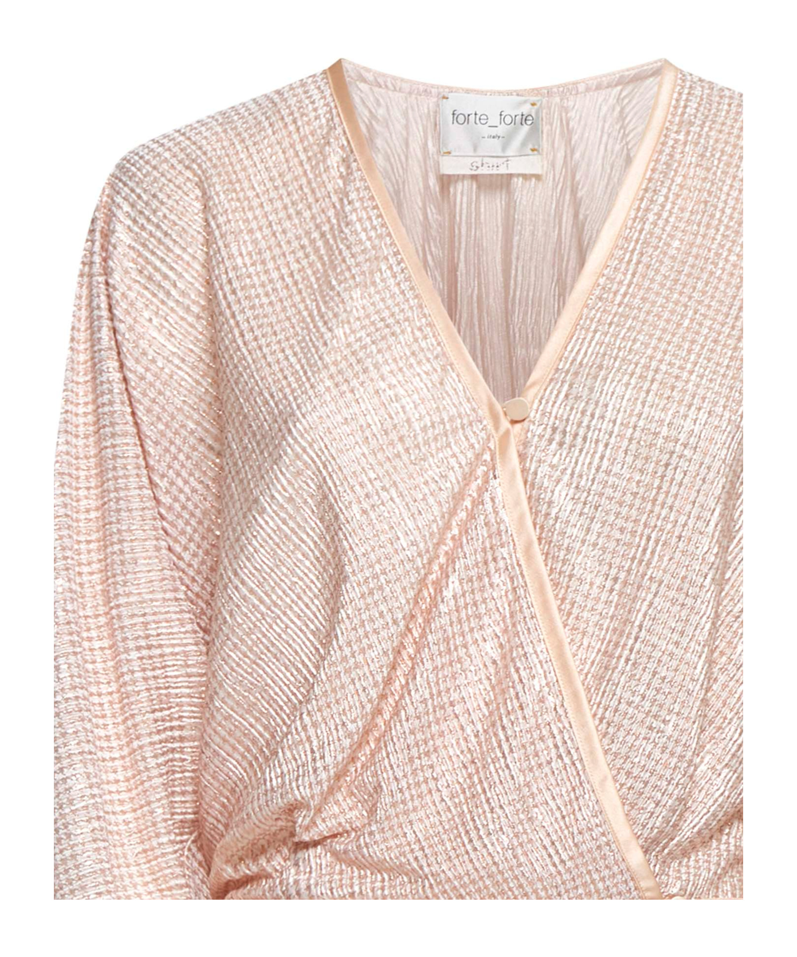 Shop Forte Forte Textured Wrap Top In Nude