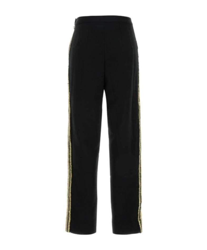 Bode Stripe-detail Tailored Trousers In Black