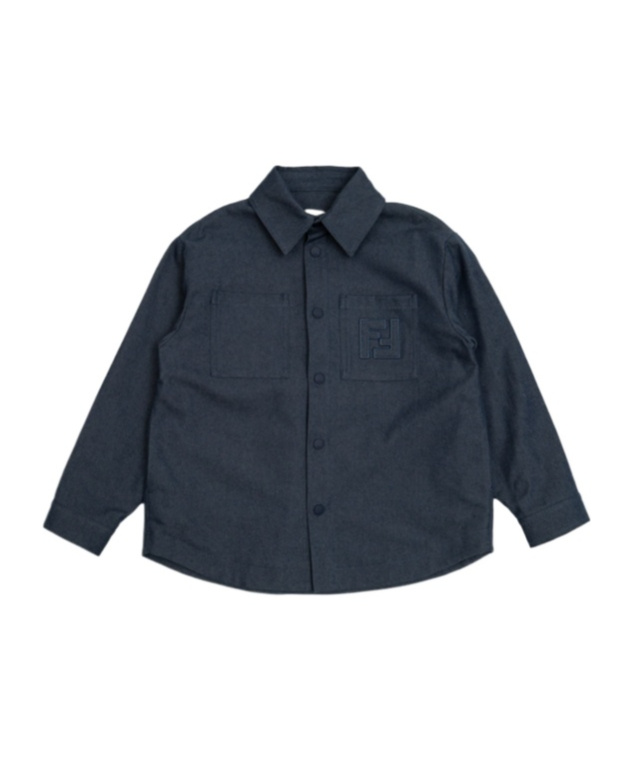Fendi Long-sleeved Shirt In Black