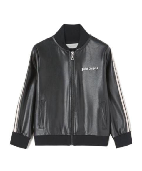 Palm Angels Zip-up Jacket In Black