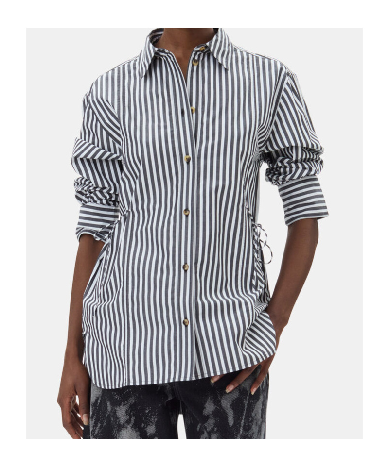 Ganni "oversized Striped In Black