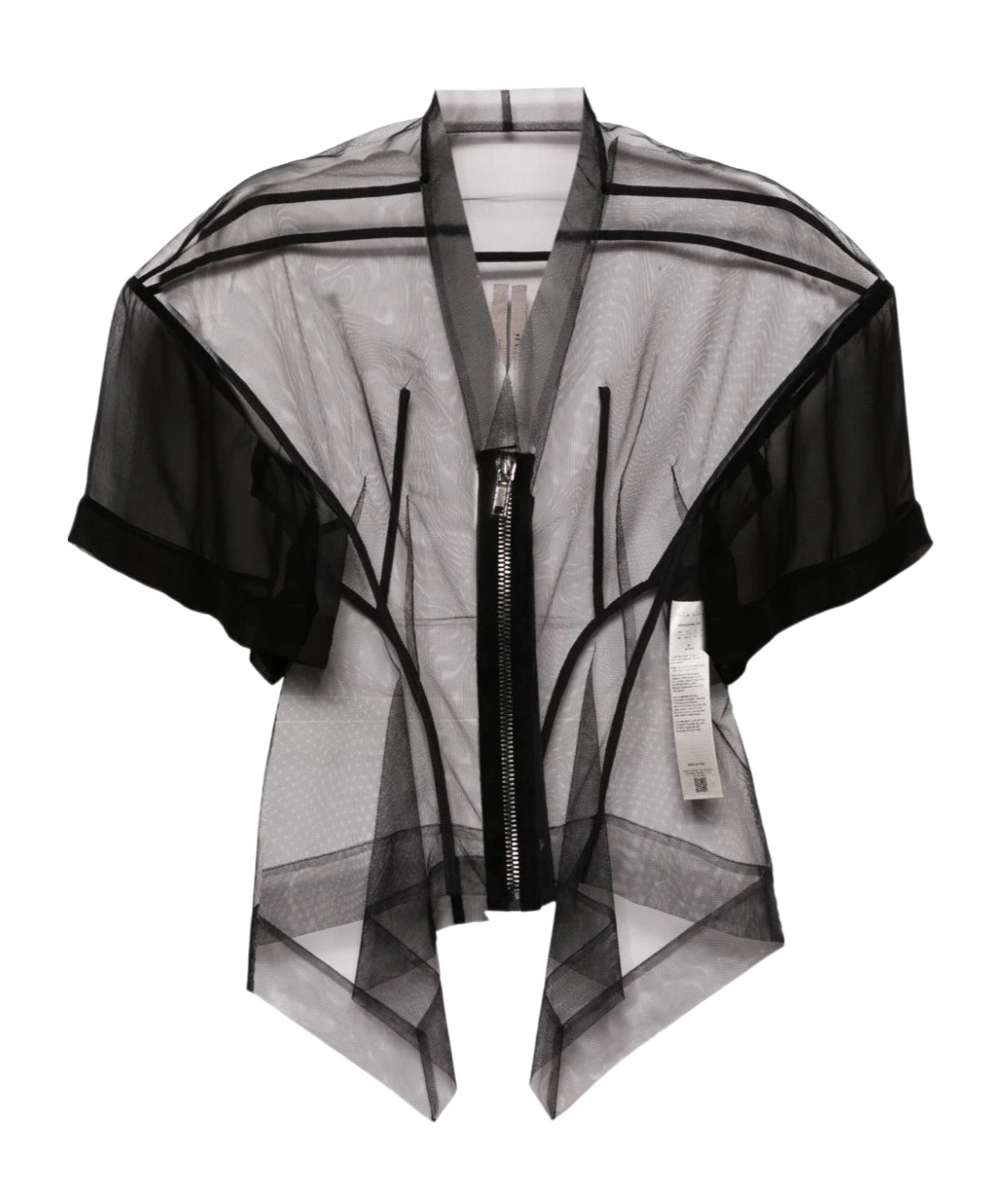 Rick Owens Handkerchief Mesh Jacket In Gray