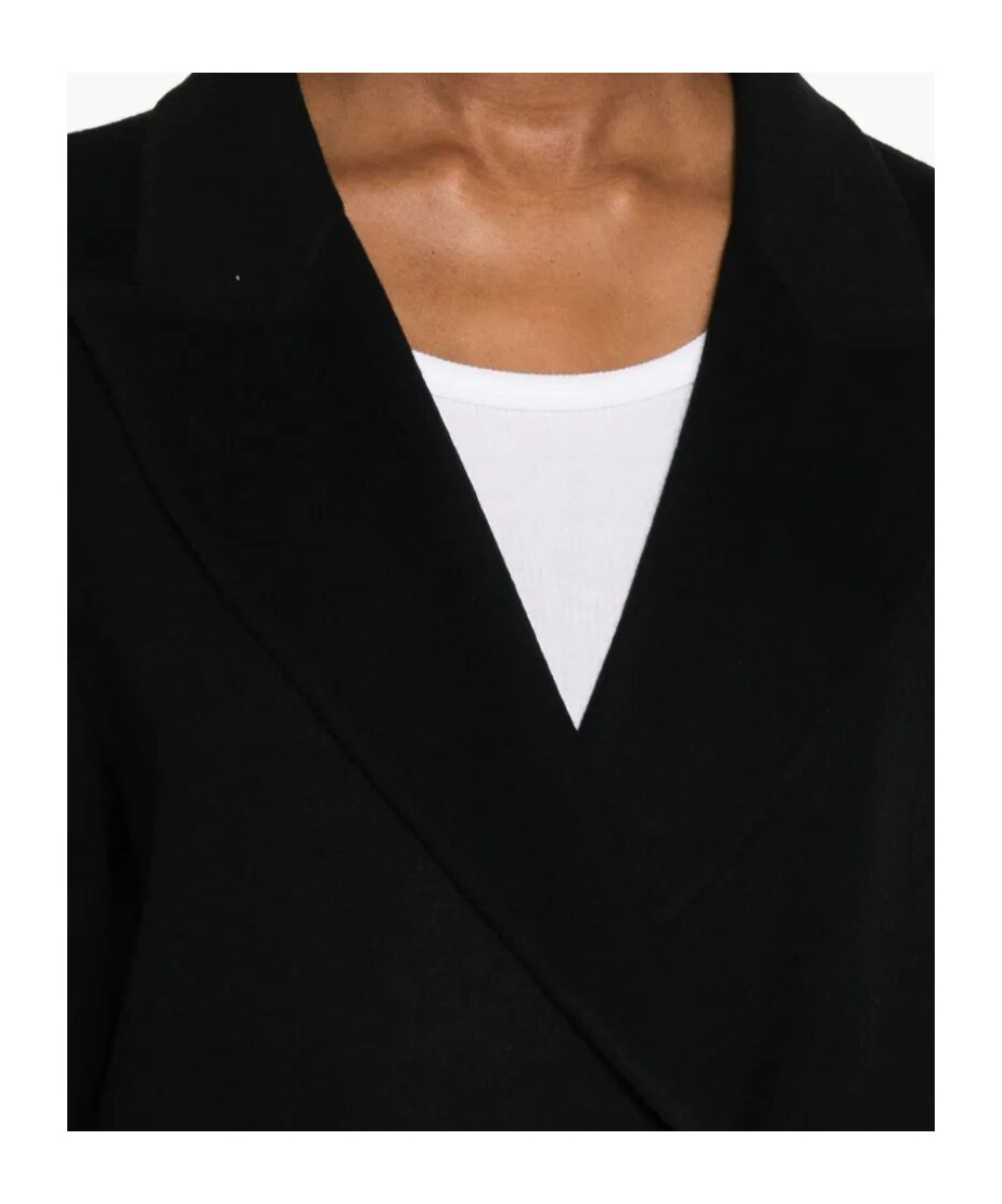 Ermanno Firenze Double-breasted Coat In Black