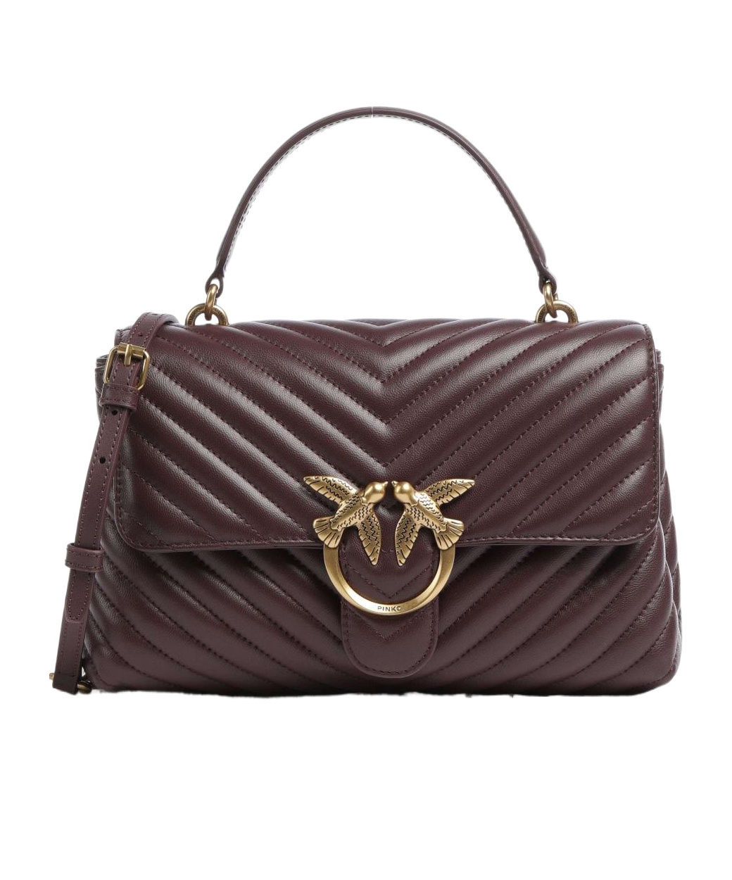 Shop Pinko Flip Shoulder Bag In Black