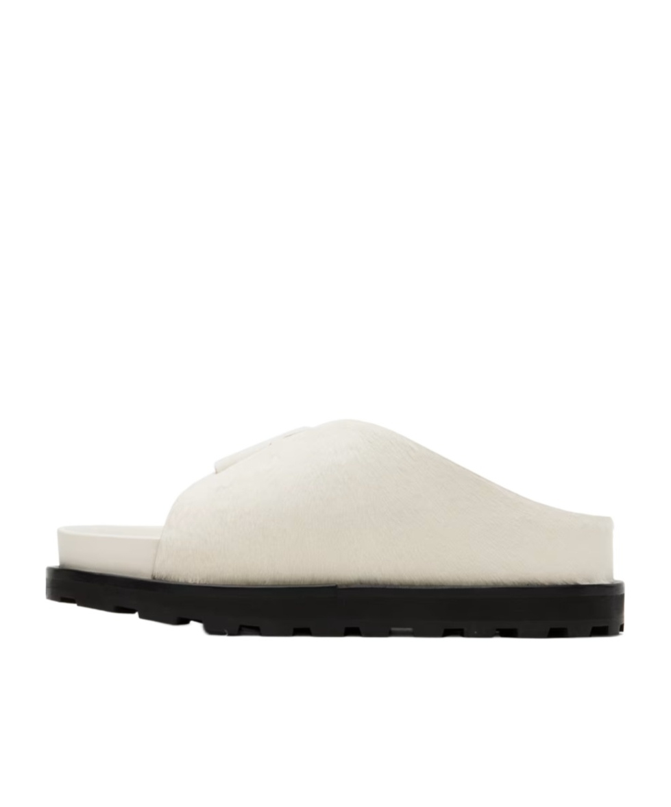 JIL SANDER PLATFORM SHEARLING SLIDES