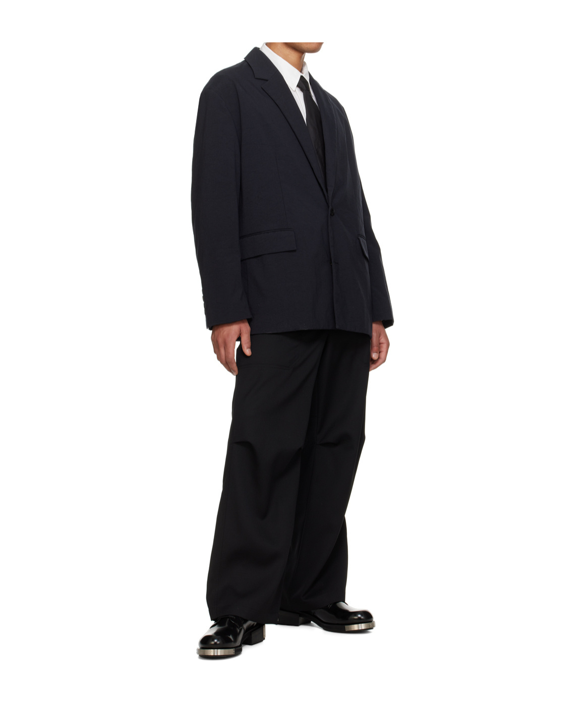 Juunj Black Zip Panel Trousers In Black