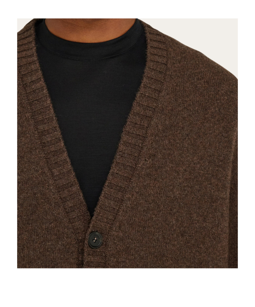 Ferragamo Cashmere Cardigan In Brown