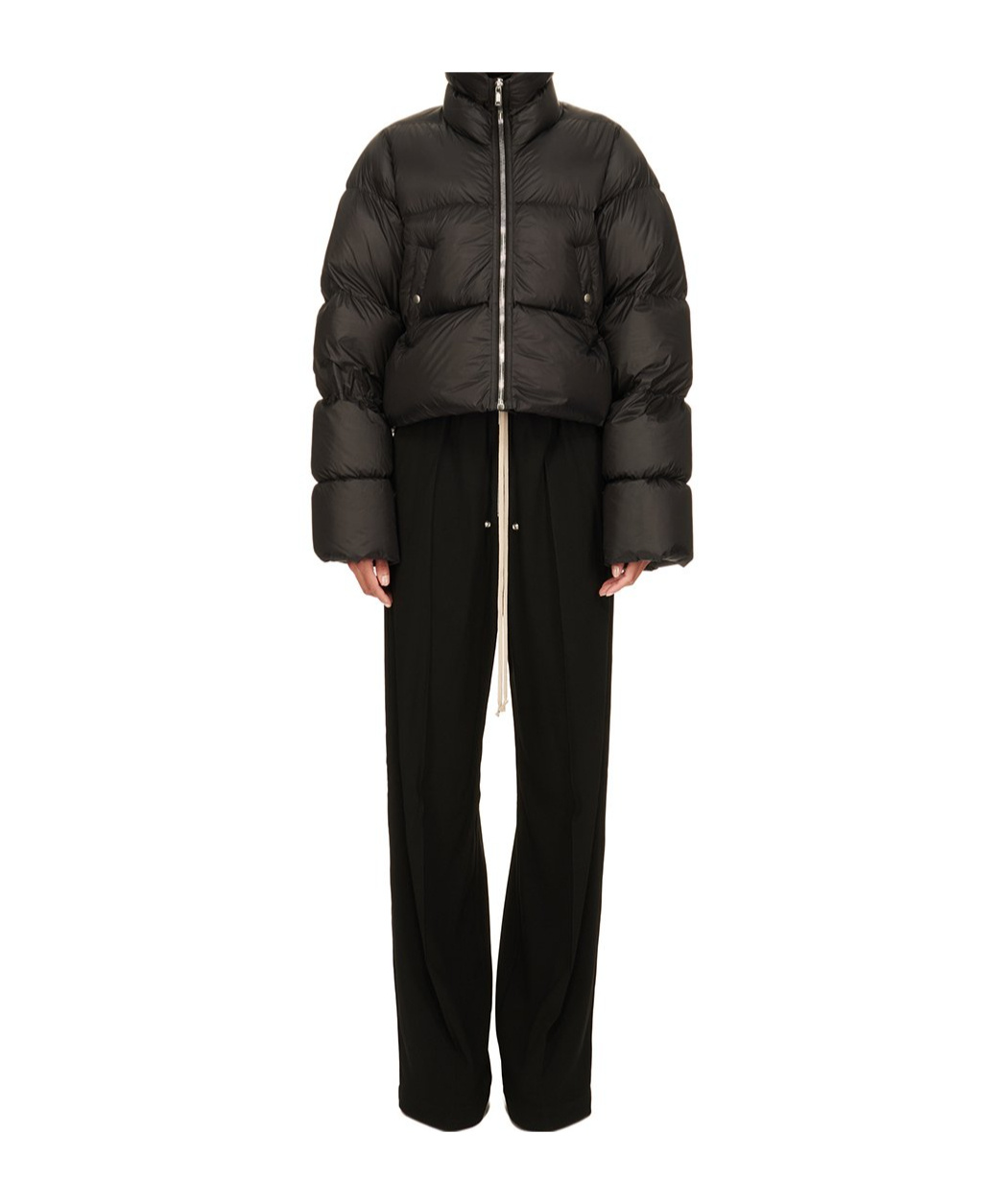 Rick Owens Turtle Padded Jacket In Black