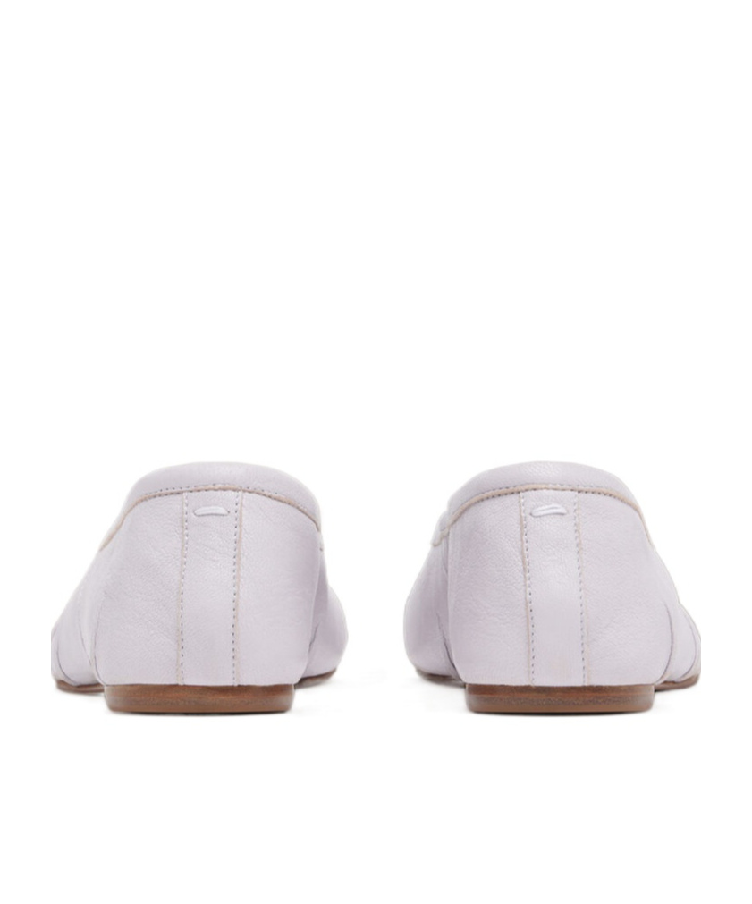Maison Margiela Purple Tabi New Ballerina Flats In White