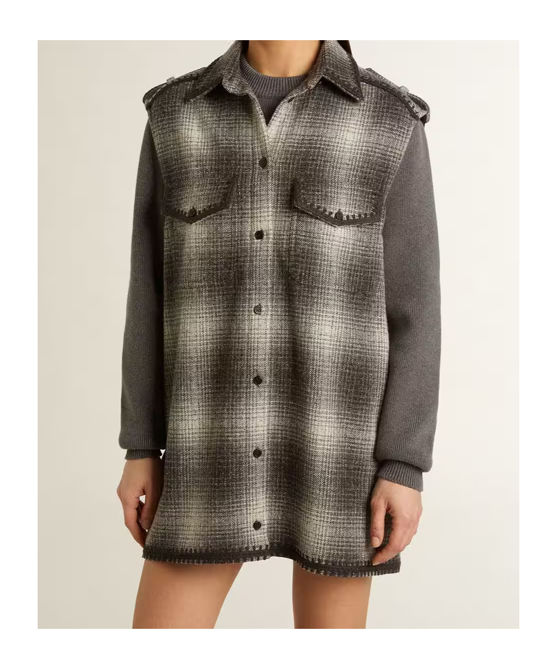 Golden Goose Wool Dress In Gray