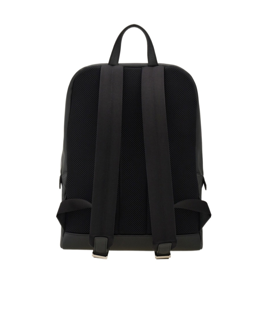 Ferragamo Men's Ss24 Black Leather Luxury Handbag In Black