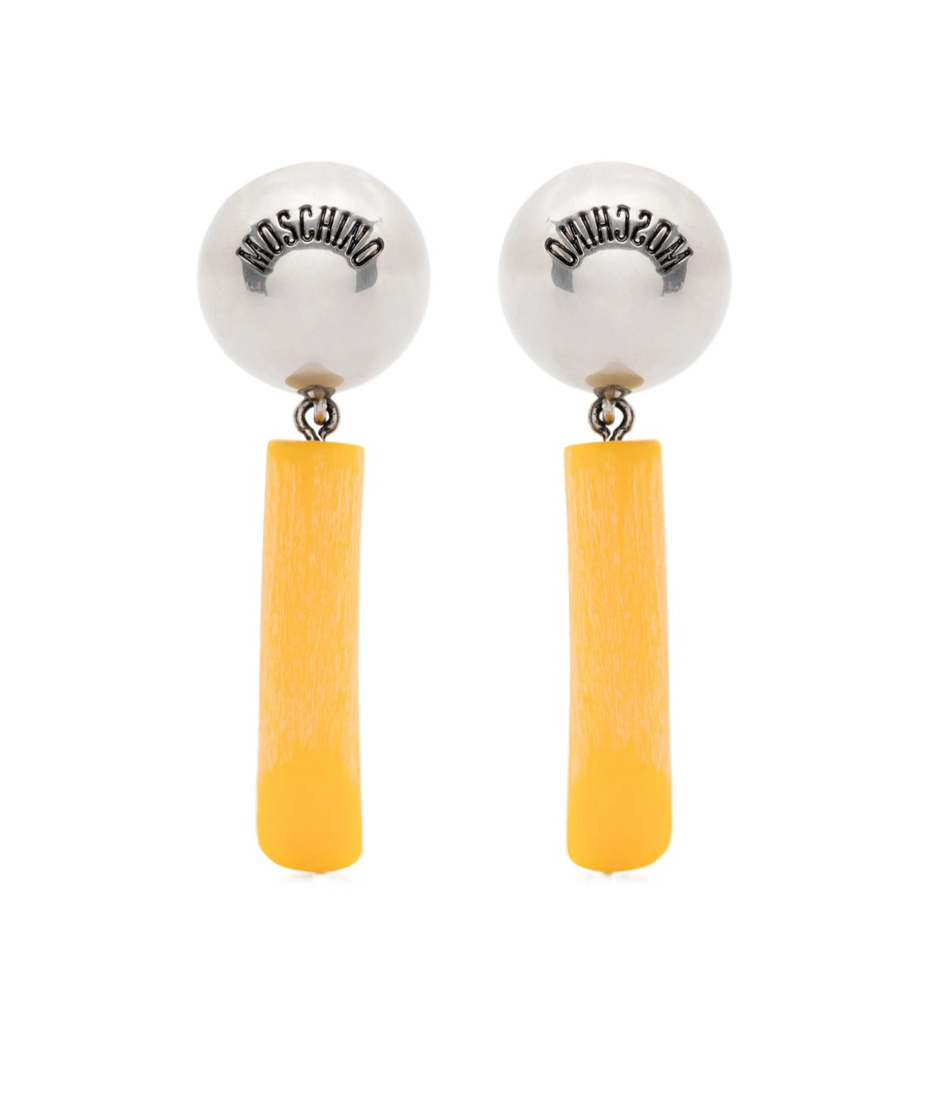 Moschino Pendant Earrings In Silver