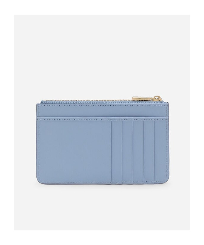 Dolce & Gabbana Medium Dg-embossed Card Holder In Blue