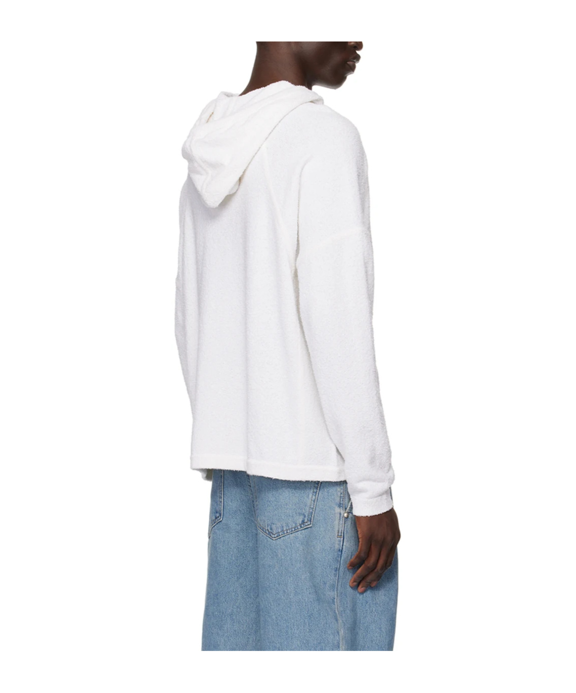 Shop Wooyoungmi Pull Rope Hooded Sweater In White