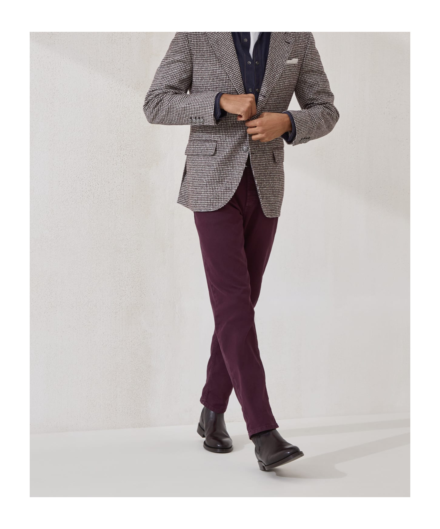 Brunello Cucinelli Five-pocket Virgin Wool Flannel Trousers In Purple