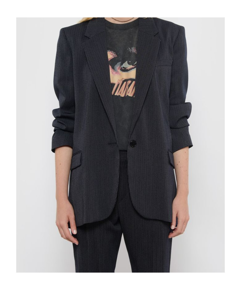 Isabel Marant Long-sleeved Suit Jacket In Black
