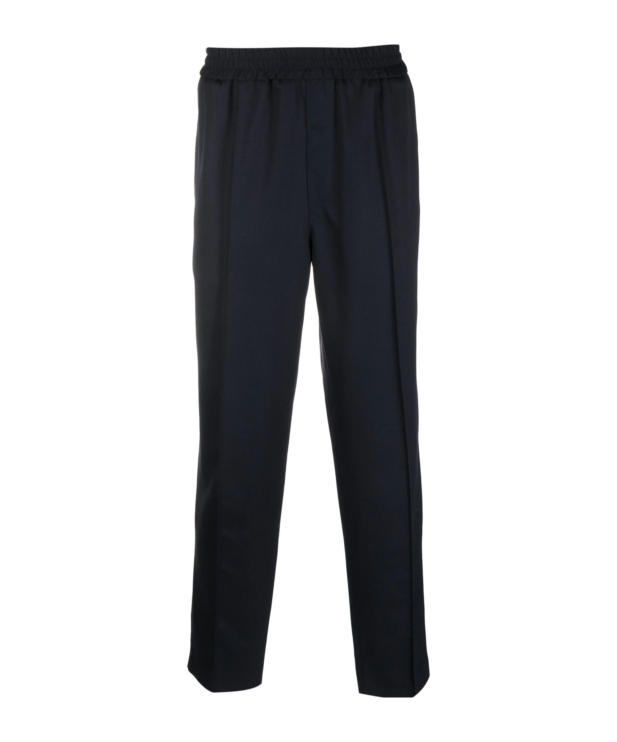 Apc Elasticated-waist Straight-leg Trousers In Black