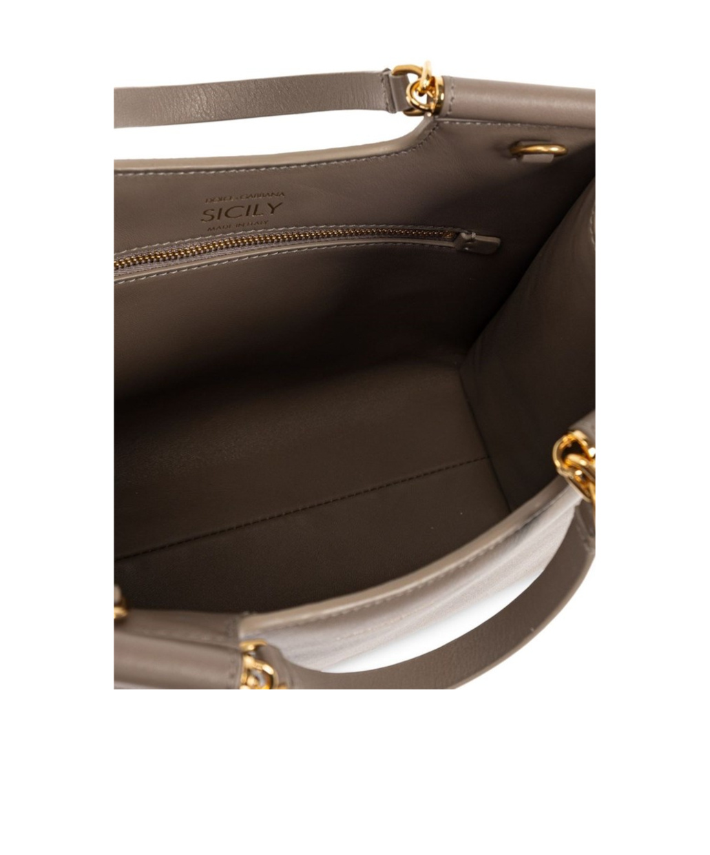 Dolce & Gabbana Zippered Shoulder Bag In Gray