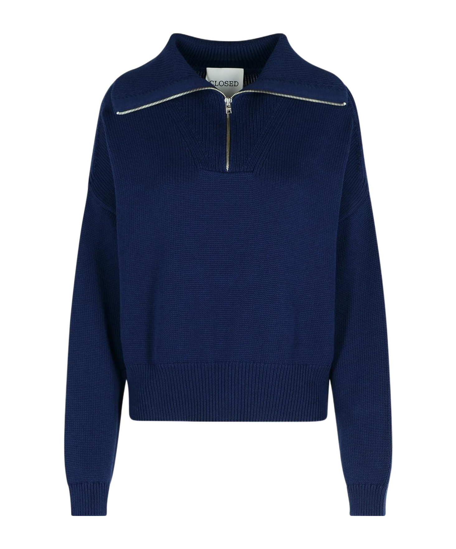 Closed Navy Organic Cotton Sweater In Blue