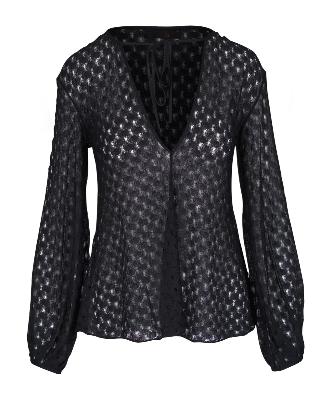 Missoni Patterned-jacquard Blouse In Black