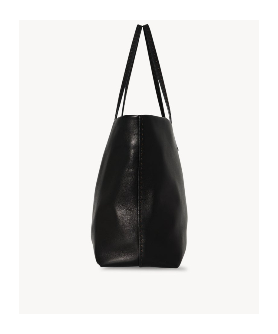 The Row Nuance Leather Tote Bag In Black