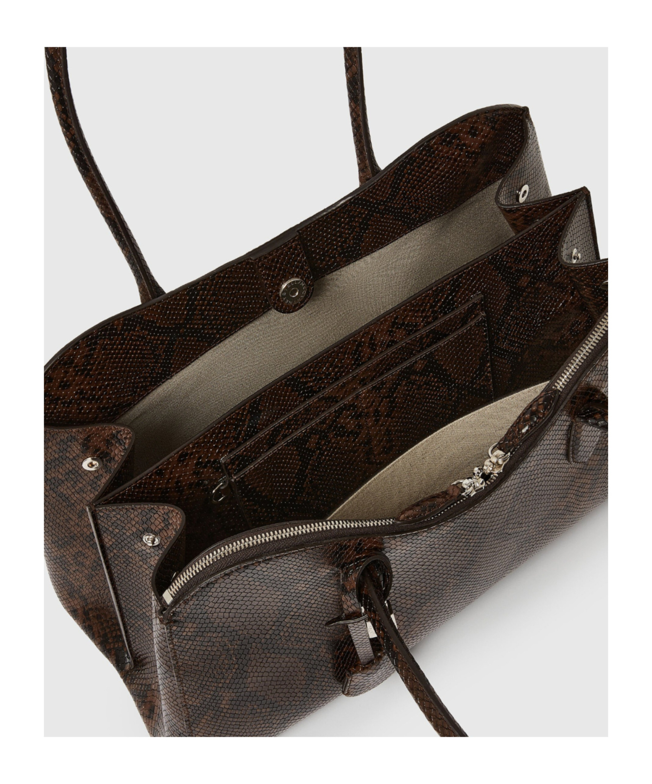 Stella Mccartney Double Handle Handbag In Brown